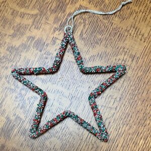 Festive Beaded Star Ornament